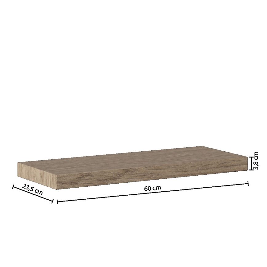 5five - Étagère murale HYLE 60 x 24 cm en chêne