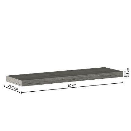 5five - Étagère murale HYLE 80x24 cm chêne gris