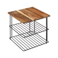 5five - Keukenplank BATO 24x24 cm zwart/acaciahout