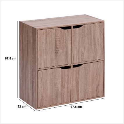 5five - Ladekast TIDY 68x68x32 cm, bruin