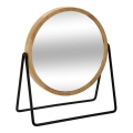 5five - Miroir de maquillage SWING 20,5x17,5 cm en bambou, rond
