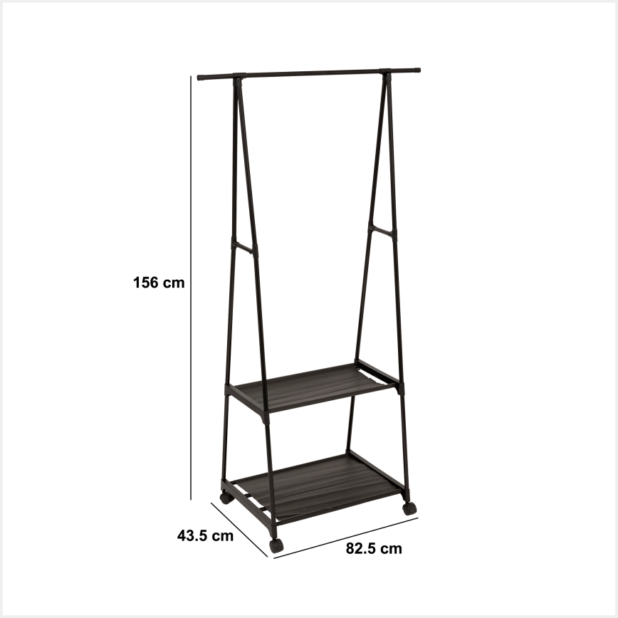 5five - Porte-manteau sur pied FESY 156x83 cm noir