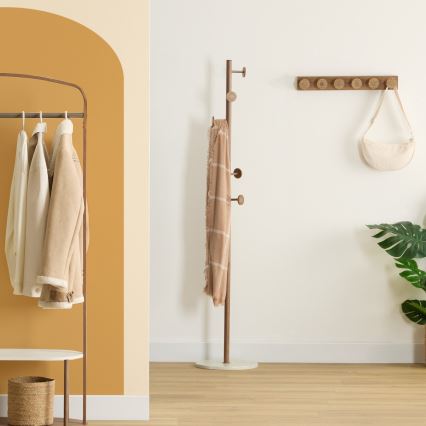 5five - Porte-manteau sur pied PERY 175x36,5 cm marron/blanc