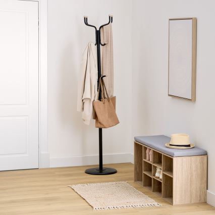 5five - Porte-manteau sur pied RAFU 178 x 43 cm noir