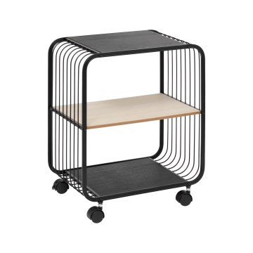 5five - Serveerwagen / verrijdbaar rek COLGE 53x43 cm zwart/beige
