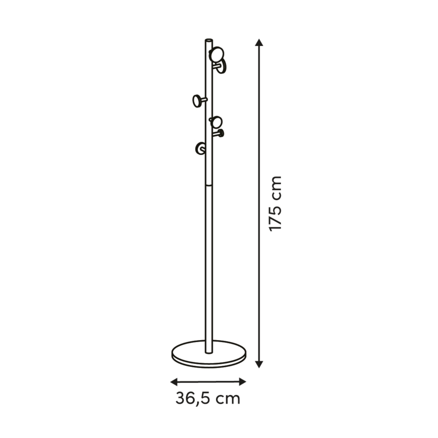 5five - Staande kapstok PERY 175x36,5 cm bruin/wit