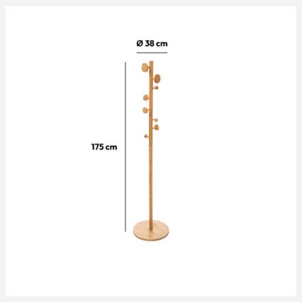 5five - Staande kapstok PERY 175x38 cm bruin