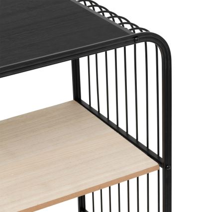 5five - Table d'appoint/étagère mobile COLGE 97x55 cm noir/beige
