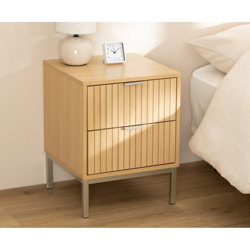 5five - Table de chevet ARCUS 40x40 cm marron