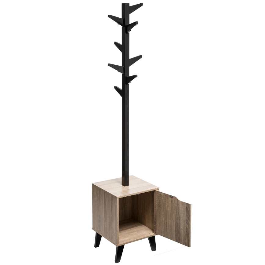 5five - Vrijstaande kapstok RAME 169x35 cm zwart/bruin