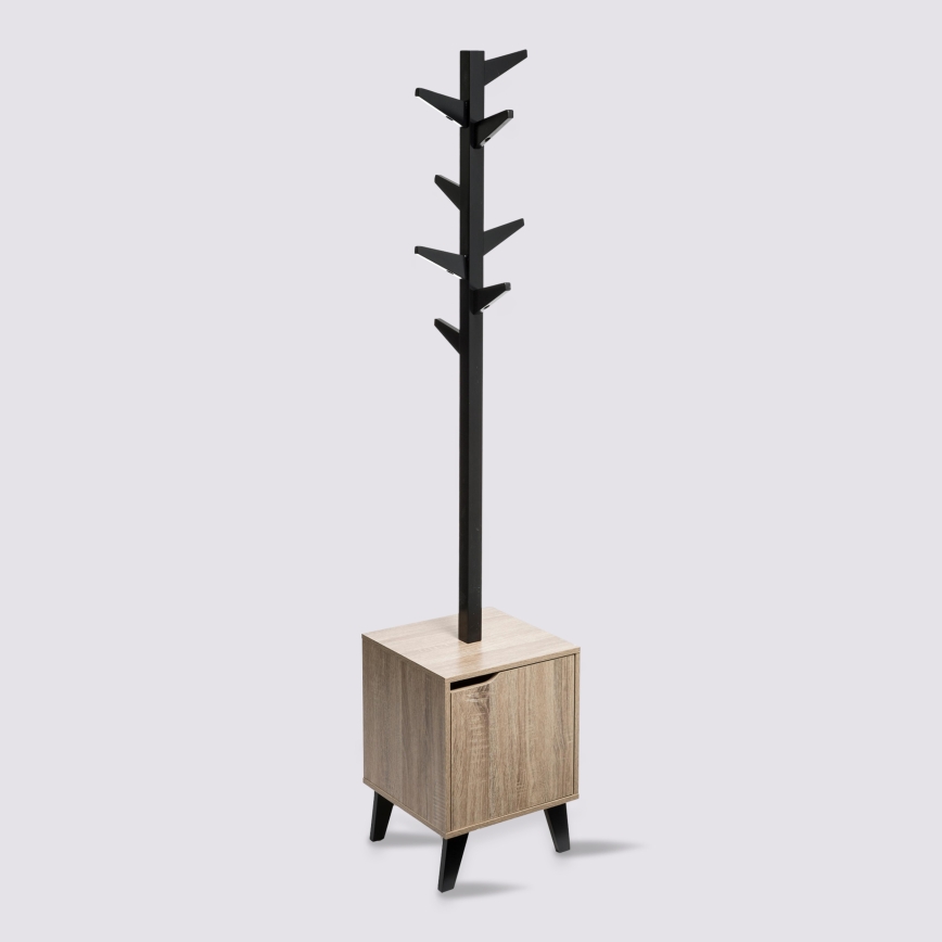 5five - Vrijstaande kapstok RAME 169x35 cm zwart/bruin