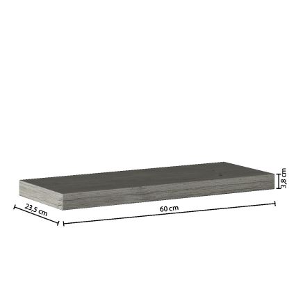 5five - Wandplank HYLE 60x24 cm grijs eiken