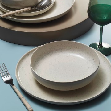 8-delig servies beige/porselein