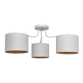 Aan plafond gevestigde hanglamp ALBA 3xE27/15W/230V wit/gouden