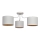 Aan plafond gevestigde hanglamp ALBA 3xE27/15W/230V wit/gouden