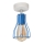 Aan plafond gevestigde hanglamp TUBE II 1xE27/15W/230V blauw