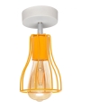 Aan plafond gevestigde hanglamp TUBE II 1xE27/15W/230V geel