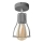 Aan plafond gevestigde hanglamp TUBE II 1xE27/15W/230V grijs