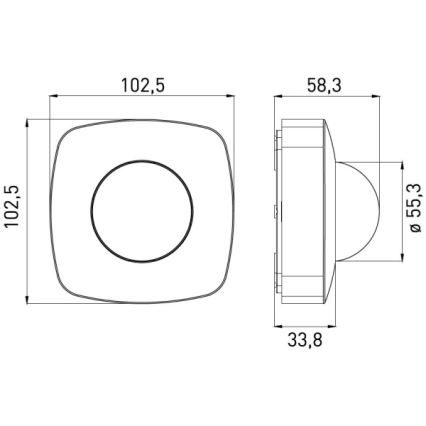 Aanwezigheidssensor PRES SENSOR 2000W, wit