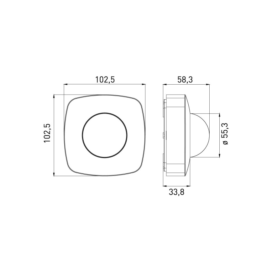 Aanwezigheidssensor PRES SENSOR 2000W, wit