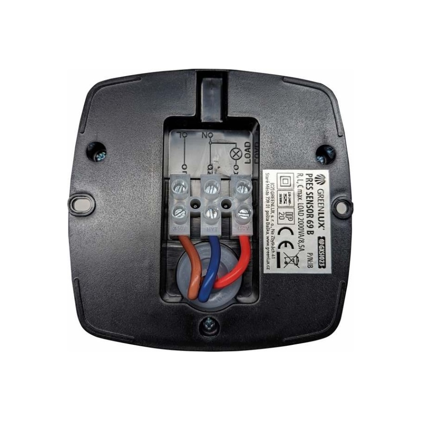 Aanwezigheidssensor PRES SENSOR 2000W zwart