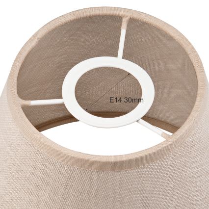 Abat-jour rechange pour suspension et applique murale ANTONIO E14 120x150 mm beige