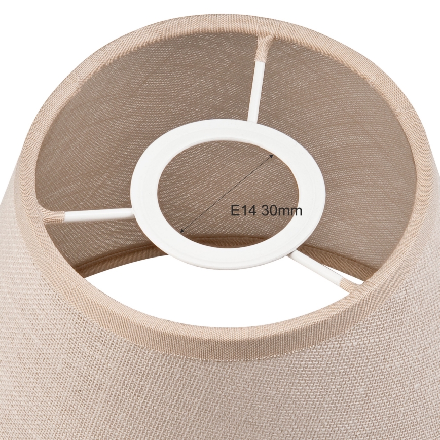 Abat-jour rechange pour suspension et applique murale ANTONIO E14 120x150 mm beige