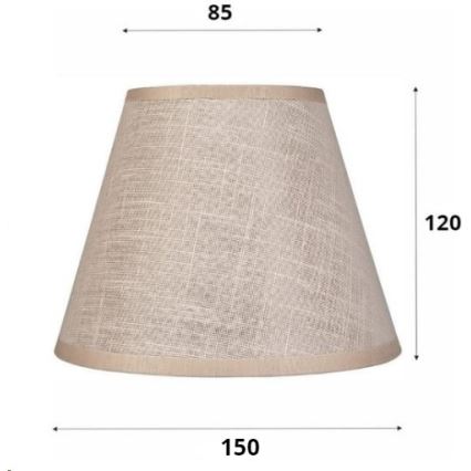 Abat-jour rechange pour suspension et applique murale ANTONIO E14 120x150 mm beige