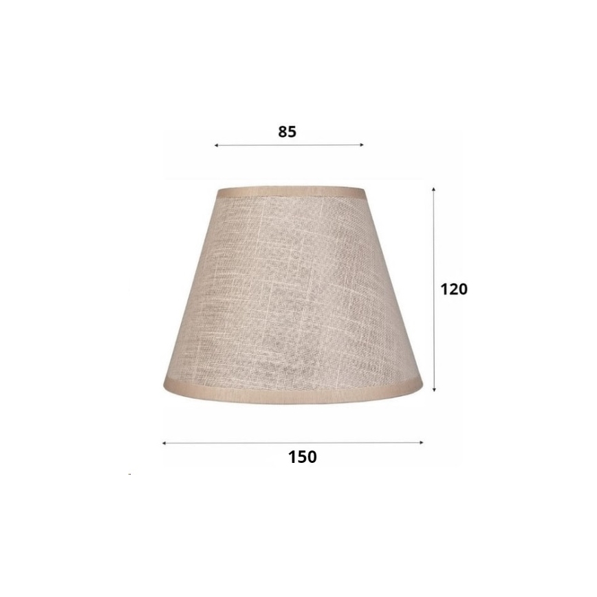 Abat-jour rechange pour suspension et applique murale ANTONIO E14 120x150 mm beige
