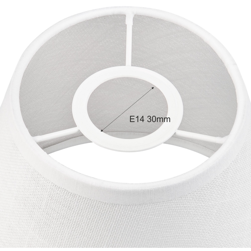 Abat-jour rechange pour suspension et applique murale ANTONIO E14 140x160 mm blanc