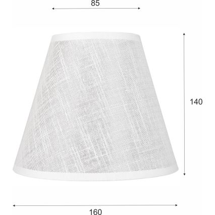 Abat-jour rechange pour suspension et applique murale ANTONIO E14 140x160 mm blanc