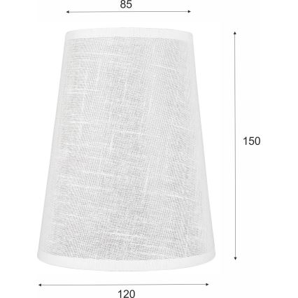 Abat-jour rechange pour suspension et applique murale ANTONIO E14 150x120 mm blanc