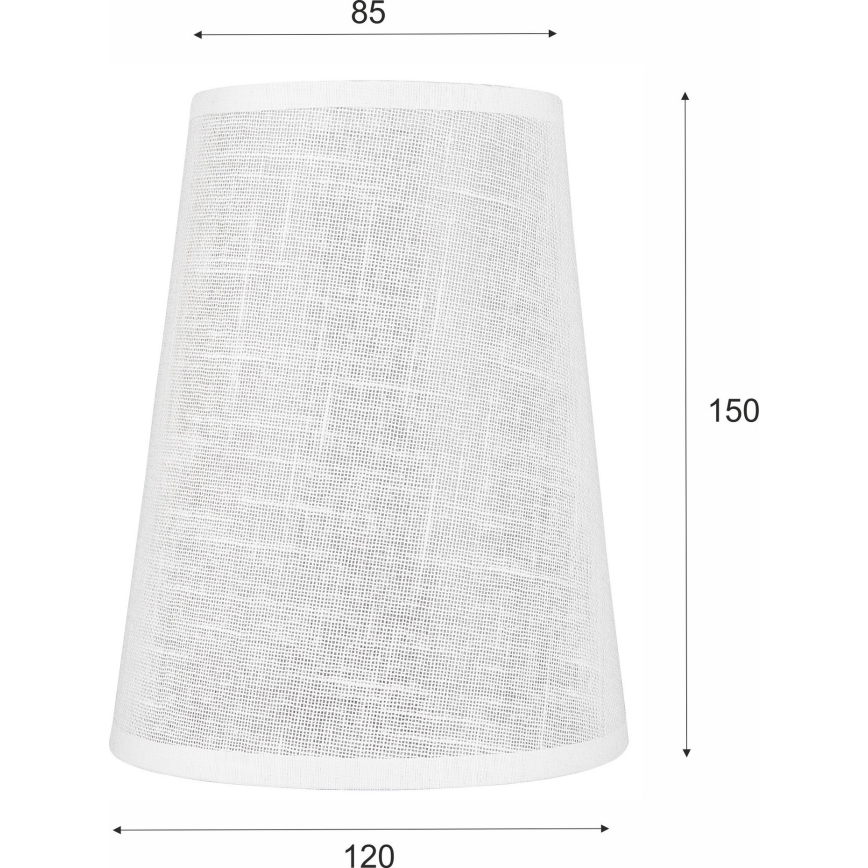 Abat-jour rechange pour suspension et applique murale ANTONIO E14 150x120 mm blanc