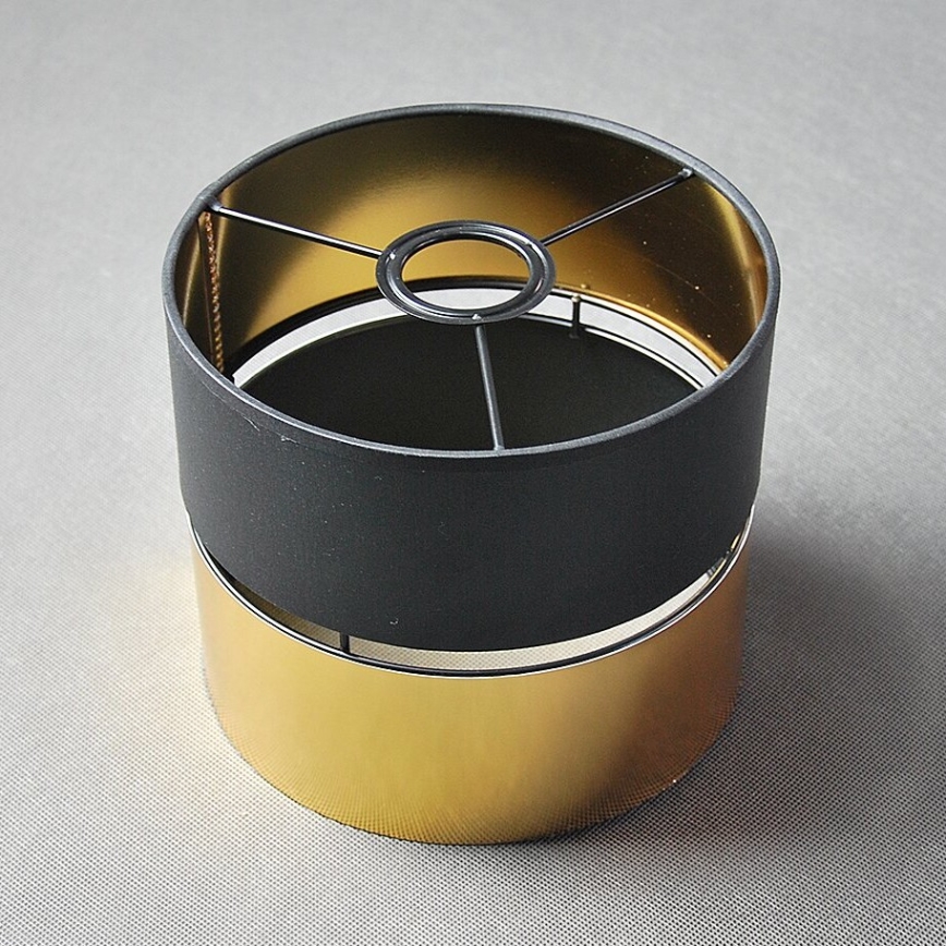 Abat-jour de rechange pour lampe de table et applique murale HILTON E27 noir/doré