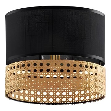 Abat-jour de rechange pour suspension PAGLIA E27 noir/rotin