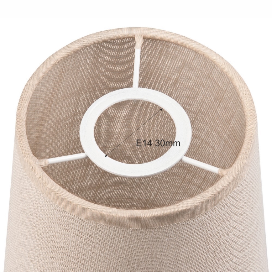 Abat-jour rechange pour suspension et applique murale ANTONIO E14 150x120 mm beige