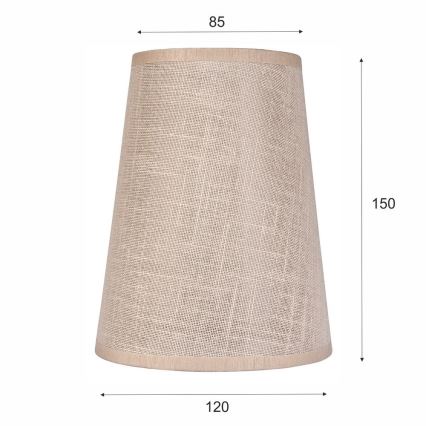 Abat-jour rechange pour suspension et applique murale ANTONIO E14 150x120 mm beige