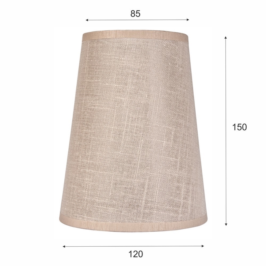 Abat-jour rechange pour suspension et applique murale ANTONIO E14 150x120 mm beige