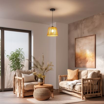 Abat-jour universel KERIA, Ø 28 cm, marron