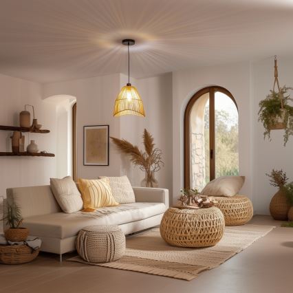 Abat-jour universel KERIA, Ø 30 cm, marron