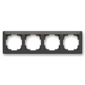 ABB 3901T-A00040 137 - cadre 4 postes ZONI noir mat