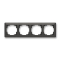 ABB 3901T-A00040 237 - Cadre quadruple ZONI noir mat
