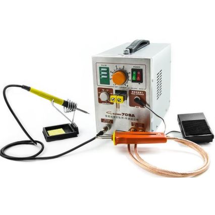 Accu puntlasapparaat met microsoldeer 230V