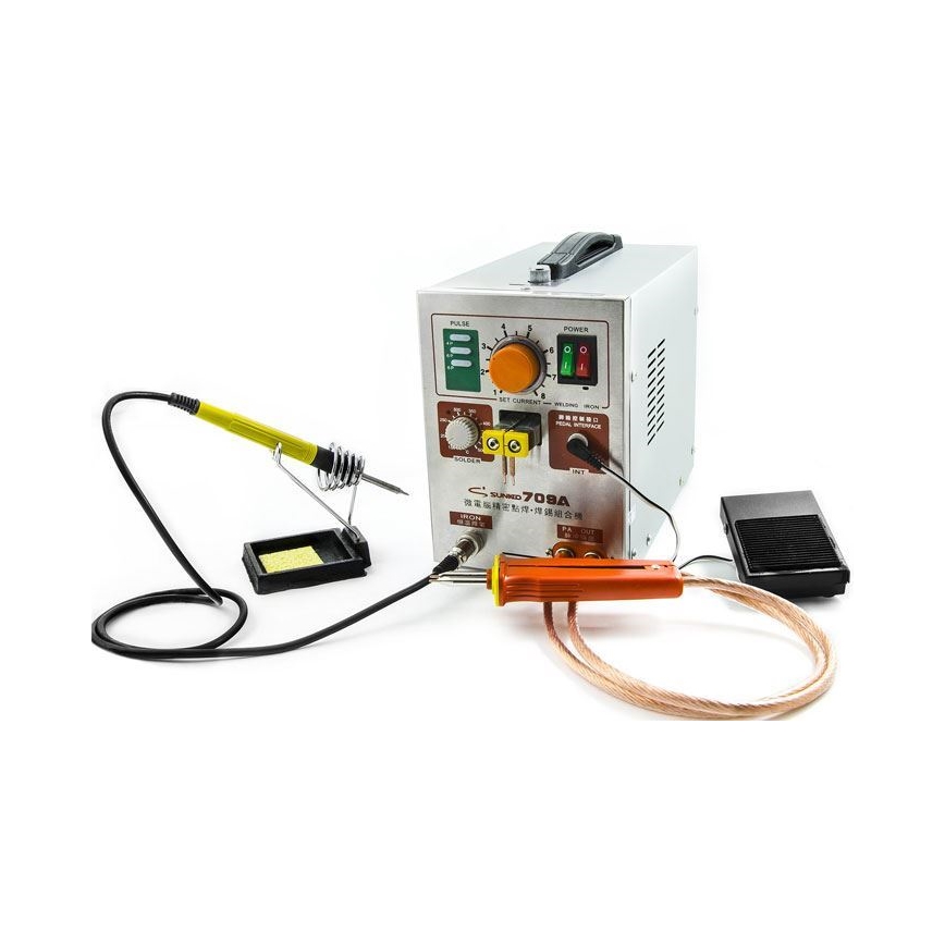 Accu puntlasapparaat met microsoldeer 230V