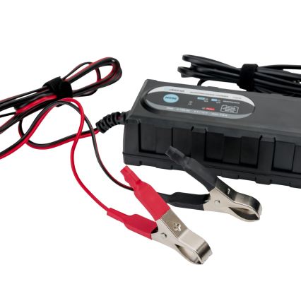 Acculader voor autobatterijen, 6-traps, 6/12 V, 3,8 A, IP65