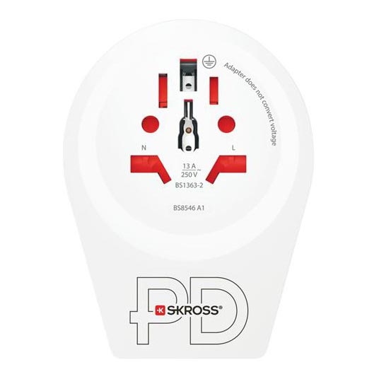 Adaptateur de voyage Europe USB C20PD pour voyageurs étrangers en République tchèque — USB‑C 20W, prise type E/F