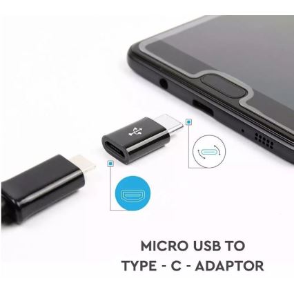 Adaptateur Micro USB pour USB C noir