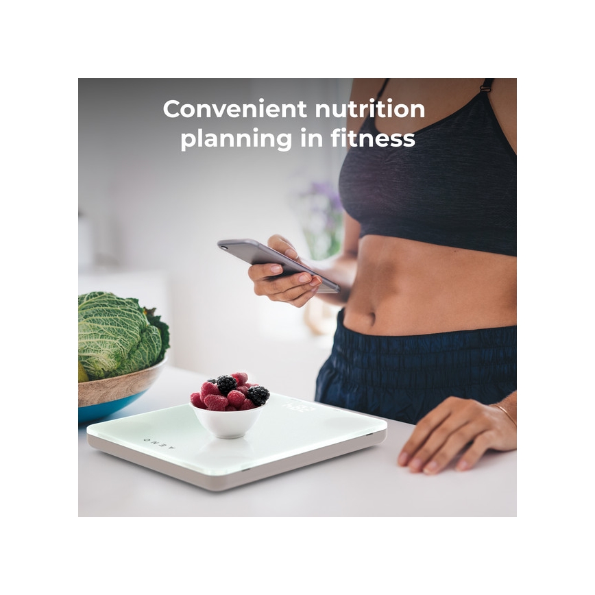 AENO - Balance connectée de cuisine 3xAAA Bluetooth