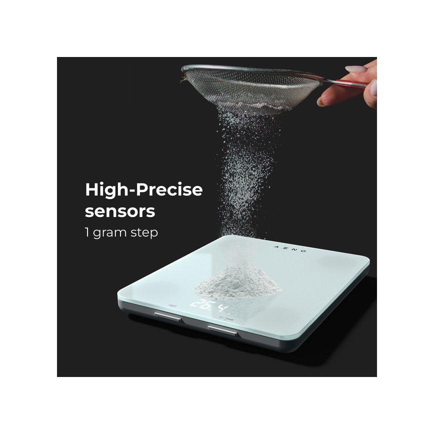 AENO - Balance connectée de cuisine 3xAAA Bluetooth
