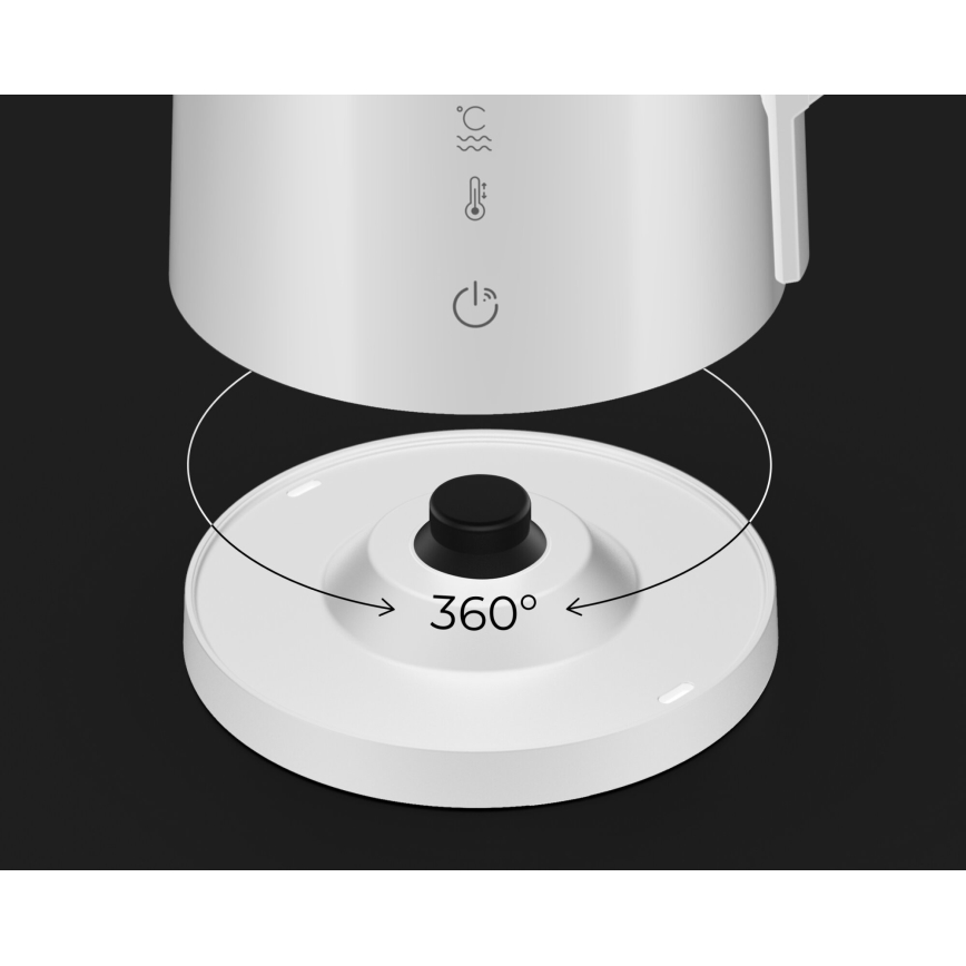 AENO - Bouilloire électrique intelligente avec écran LED 1,7 l 2200W/230V blanche